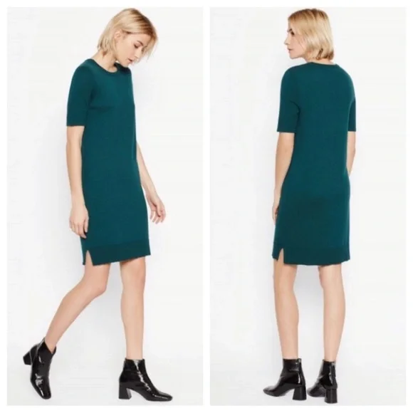 Equipment Dresses | Equipment Alana Cashmere Blend Short Sleeve Sweater Dress in Green | Color: Green | Size: M | Modcollect's Closet Equipment Dresses | Equipment Alana Cashmere Blend Short Sleeve Sweater Dress in Green | Color: Green | Size: M | Modcollect's Closet